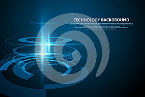 Three-dimensional interface technology, Technology sense vector background