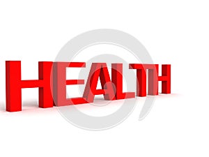 Three dimensional letters of health photo