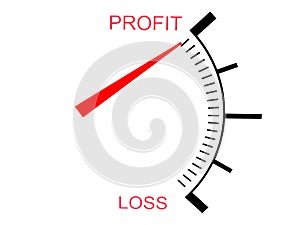 Three dimensional loss and profit gauge