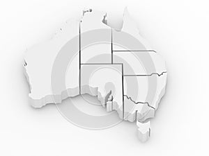 Three-dimensional map of Australia photo