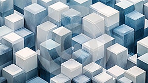 Isometric Cubes: A Three-Dimensional Pattern of Interlocking Cubes, Creating a Dynamic Geometric Visual Effect