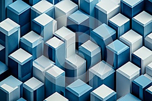 Isometric Cubes: A Three-Dimensional Pattern of Interlocking Cubes, Creating a Dynamic Geometric Visual Effect