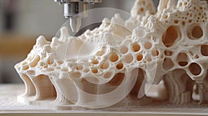 Three Dimensional Printer Creating Organic Structure