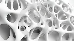Three-dimensional rendering of an abstract organic spongy structure. Bone tissue.