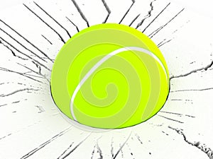 Three dimensional tennis ball