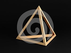 Three dimensional triangle on black