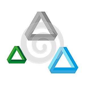 three-dimensional triangles. Science technology. Vector illustration. stock image.