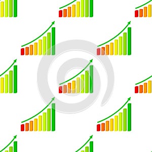 Three Dimensional Up Chart Seamless