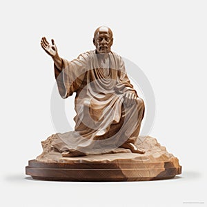 Three-dimensional Wood Figurine Of Prophet Saul