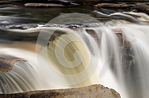 Three distinct waterfalls at High Falls of Cheat