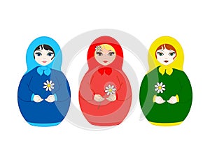 Three dolls Matryoshka
