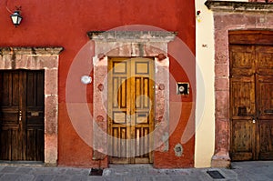 Three doors with different sizes, San Miguel de Allende, Mexico