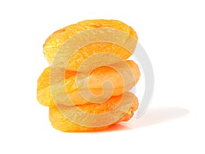 Three dried apricots