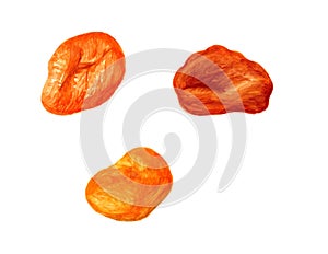 Three dried apricots