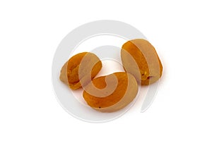 Three dried apricots