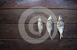 Three of dried fish
