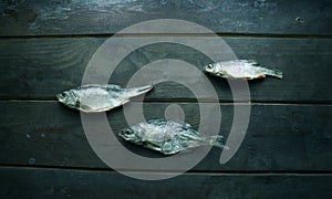Three of dried fish