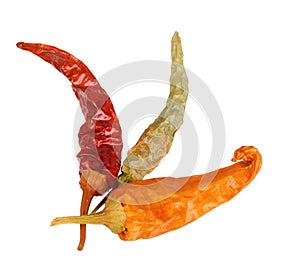 Three dry chilli-pepper