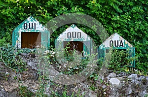 Three duck houses