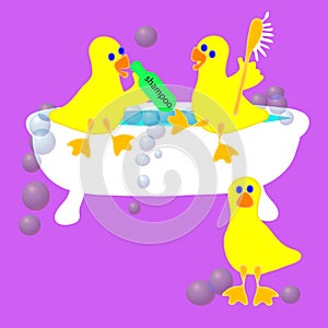 Three Ducks in a Tub
