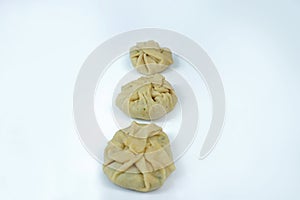 Three Dumplings isolated on white background