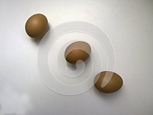 Three Eggs in a diagonal row