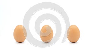 Three Eggs, isolated on white background