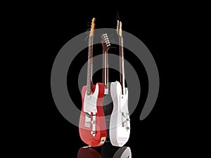 Three electric guitars