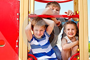 Three elementary aged children