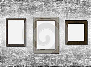 Three empty frames