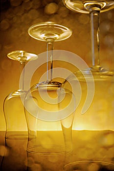 Wineglasses, glass, vertical photo