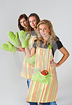 Three female cooks