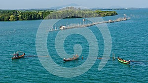 Three fishing boats