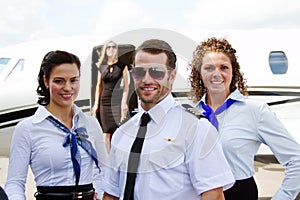 Three flight crew