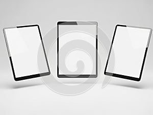 Three floating tablets