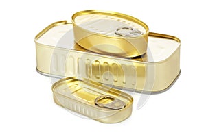 Three food tin can