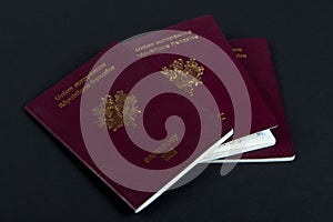 Three french passports