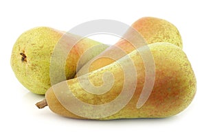 Three fresh abate pears