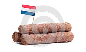 Three frikadellen, a Dutch fast food snack