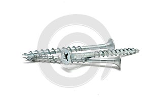 Three Galvanized Deck Screws