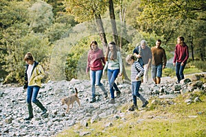 Three Generation Family Hiking through the Lake District