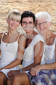 Three generations of female beauty