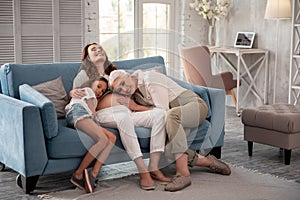 Three generations spending unforgettable weekend photo