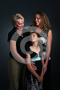 Three generations of women together