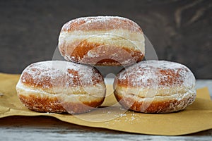 Three German doughnuts photo
