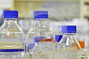 Three glass bottles