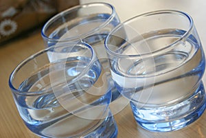 Three glass of water