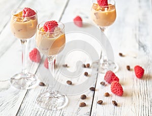 Three Glasses Of Irish Cream Liqueur