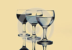 Three glasses of wine