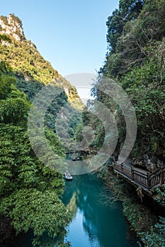 Three Gorges Tribe Scenic Spot along the Yangtze River